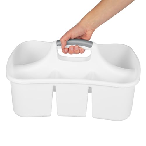 Sterilite 6-Pack Divided Ultra Caddy, Portable Plastic Storage Organizer for Bathroom - Large Organization Holder and Container for Sink, Laundry, and Kitchen Cleaning Supplies - size: 6 Pack
