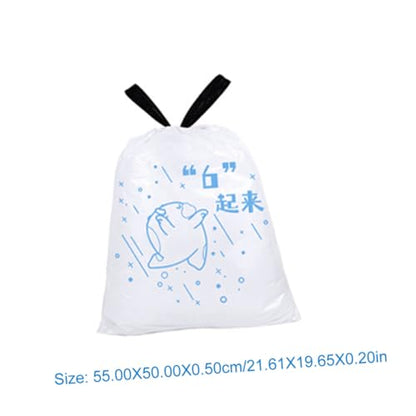 Healeved 69-count High Tenacity Drawstring Garbage Bags Thickened Portable Trash Bags for Kitchen and Home Use Fits Trash Cans to 37cm Diameter