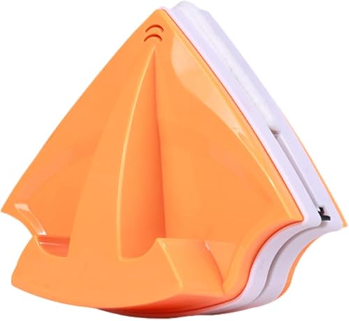 Double Sided Magnetic Window Cleaner Effortless Glass Cleaning for Home and Car Triangular Magnetic Squeegee with T-Shape Handle Windshield Wiper,Glass Washer Washing Equipment