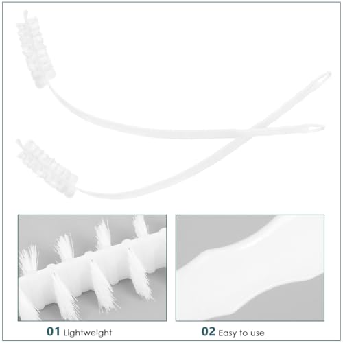 Washing Machine Brush Set 2 Pcs Front Load Washer with Soft Bristles Flexible Slit Drum Cleaning Tool for Washer Dryer Maintenance