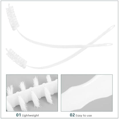 Washing Machine Brush Set 2 Pcs Front Load Washer with Soft Bristles Flexible Slit Drum Cleaning Tool for Washer Dryer Maintenance