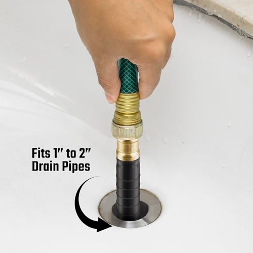 DURATECH Drain Bladder, Small Drain Cleaning Bladder, Fits 1" to 2" Drain Pipes, Unclogs Stubborn Blockages in Kitchen Sinks, bathtubs, Showers, and Main drains - style: Small