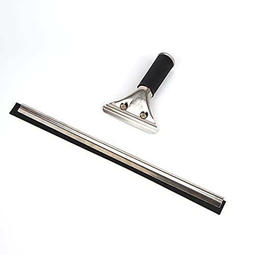 All-Purpose Shower Squeegee for Shower Doors, Bathroom, Home Office Window and Car Glass - Stainless Steel, 17.7inches