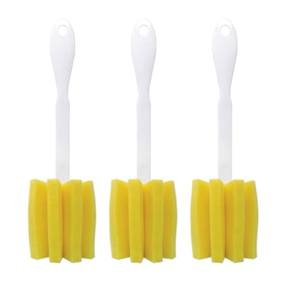 LOLA Glass & Jar Sponge Brush, Star Shaped, 3 Pack, Foam Material, Dishwasher Safe, Non-Scratch, Perfect for Glasses, Mugs, Bottles - size: 3 Pack