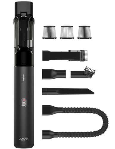AutoBot Car Vacuum Portable Cordless - 20000PA Handheld Vacuum for Pet Hair, 50 Min Runtime with 5 Attachments & Flexible Hose, 3Hr Fast Charge for Cars, Trucks, Home Cleaning (Type-C)