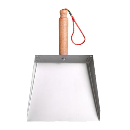 Beaupretty Stainless Steel Small Dustpan with Short Handle Compact Lightweight Metal Dust Pan for Household and Children Tabletop Cleaning Tool 8.46X5.51In