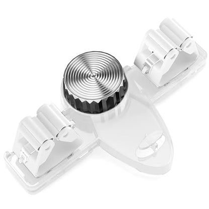 6PCS Broom Holder Mop Hanger Wall Mount, No Drill Suction Cup Mop and Broom Organizer with Hooks, Space Saving Adjustable Rack Removable Mop Clip for Bathroom, Kitchen, Garage, Laundry Room
