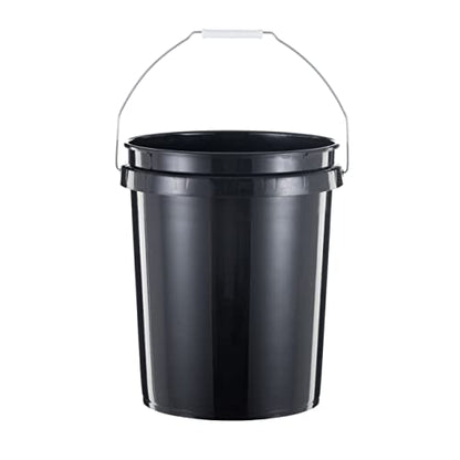 United Solutions 5 Gallon Bucket Heavy Duty Plastic Bucket Comfortable Handle Easy to Clean Perfect for on The Job Home Improvement or Household Cleaning; Black , 3 Count - color: Black