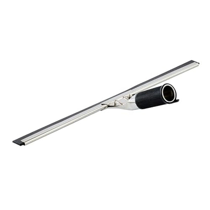 Restaurantware-Clean Tek Professional 17.72 Inch Window Squeegee, 1 Cleaning Squeegee with Rubber Blade - No-Slip Handle, Clean Mirror Or Car Windshield, Stainless Steel Wiper for Glass Door - size: 17 3/4", style: Stainless Steel, with Black Rubber Grip