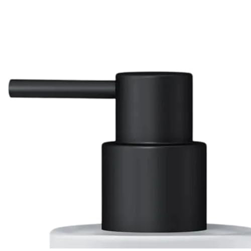 Soap Dispenser, Zinc Alloy + Frosted Glass Soap Dispenser Set with Pump,Wall Mounted Bath Accessories for Bathroom and Kitchen,Black - color: Black