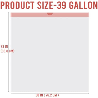 BEIDOU-PAC 39 Gallon Trash Bags Drawstring, 100 Count Bulk, White | Unscented | Heavy Duty Multi-purpose Garbage Bags Can Liners for Business Home Kitchen Commercial and Industrial - style: 39 Gallon |100 Count