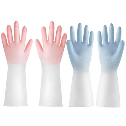 Rubber Gloves for Dishwashing,Cleaning Gloves for Women Dish,Dishwashing Gloves Medium Best.Pefect for Woman Men(2 Pairs M).
