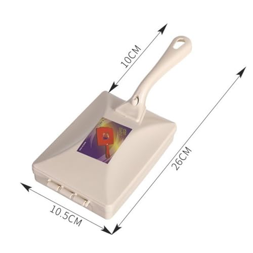 Handheld Double Roller Carpet Brush, Multi-Functional Handheld Double Roller Sofa Sweepers with Crumb Collector, Manual Sweeper for Bed Desktop Carpet Pet Hair (Beige) - color: Beige