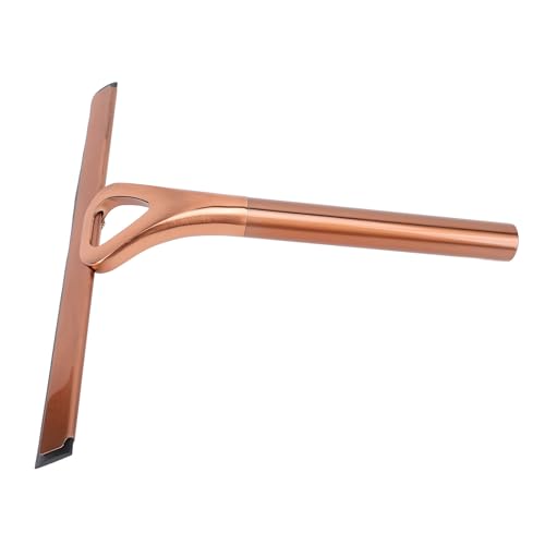 Asixxsix Glass Wiper, 304 Stainless Steel Shower Squeegee with Silicone Vane/Wing for Bathroom Windows Mirrors and Glass Surfaces (Antique Bronze) - size: Antique Bronze