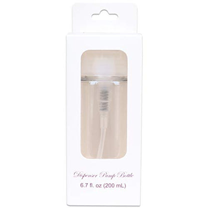 Beauticom Professional No Wording Labeled Push Down Liquid Pumping Empty Bottle Dispenser (7 oz, Clear)