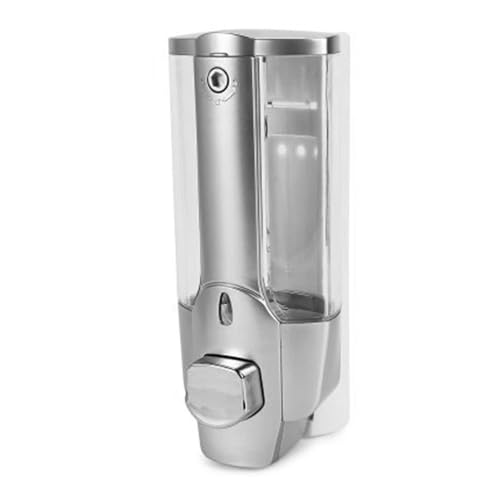 Manual Soap Dispenser, Wall Mounted Soap Dispenser Shampoo and Conditioner Dispenser 350ml Hand Soap Dispenser Refillable Liquid Lotion Pump Dispense for Bathroom Kitchen Hotel(Silver)