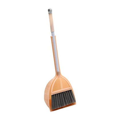 Mini Broom with Dustpan for Kids,Little Housekeeping Helper Set (Light Orange) - color: Light Orange