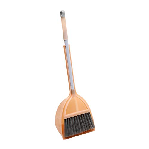 Mini Broom with Dustpan for Kids,Little Housekeeping Helper Set (Light Orange) - color: Light Orange