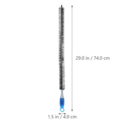 Radiator Brush Cleaner with Long Flexible Handle 29 Inch Engine Cleaning Brush for Automotive Radiator Dryer Vent and Refrigerator Coil Cleaning