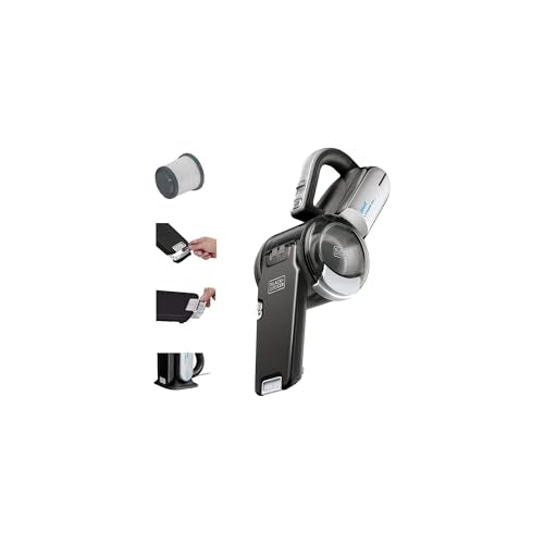 BLACK+DECKER dust buster PIVOT VAC Handheld Vacuum Cordless, Car Vacuum Portable Rechargeable, Extendible Crevice Tool and 200 Degree Pivoting Nozzle, Strong Suction, Lightweight (BDH2000PL)