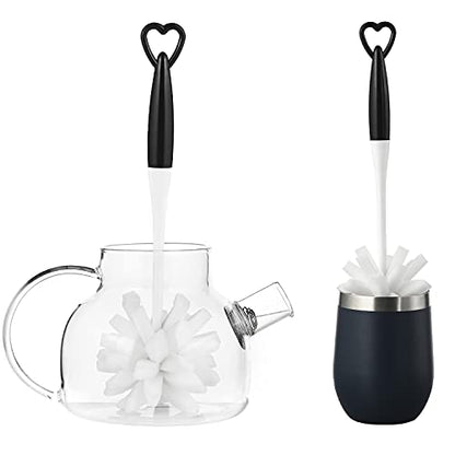 ALINK Bottle Glass Dish Sponge Cleaning Brush with Handle, Pack of 3