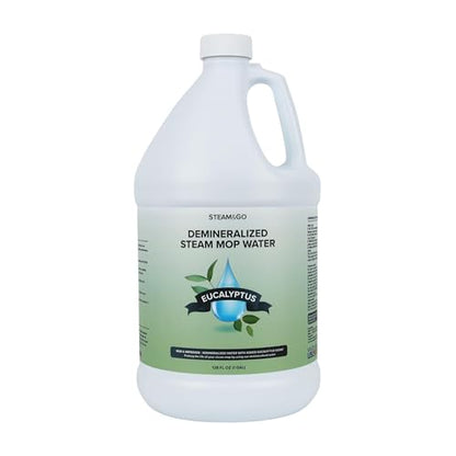 Steam & Go Demineralized Water for Steam Mop – Eucalyptus Mint Scent, 128 oz (Pack of 1) | Scented Floor Cleaner Solution, Ready-to-Use, Compatible with Any Steam Cleaner - size: 128 Fl Oz (Pack of 1)