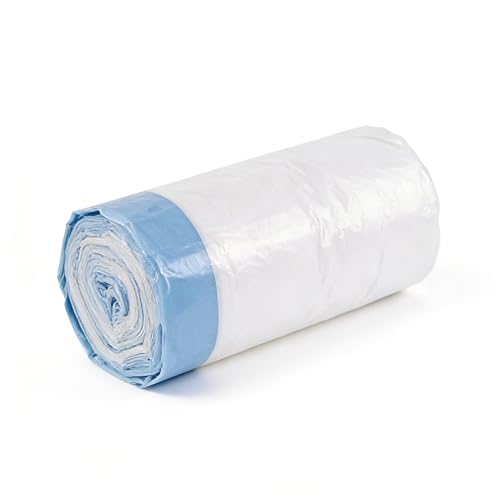 Large Drawstring Trash Bags for Home Kitchen Bathroom 17.7x19.7in 1 Rolls 30pcs Each Milky White - color: Gray