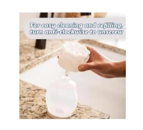 Dish Soap Dispenser, Soap Daddy, Dual Action Pump & Squeeze, Clear BPA-Free Plastic, 13.25 fl oz 1 Count (Pack of 1), White