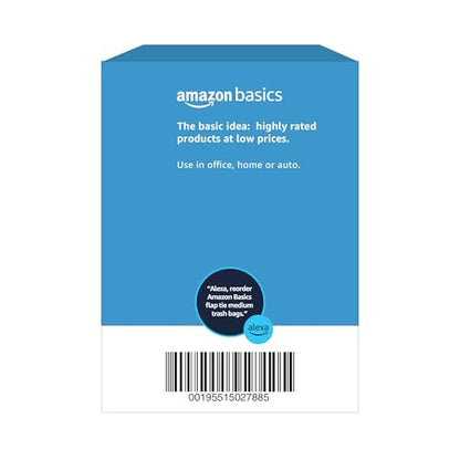 Amazon Basics 8 Gallon Flap Tie Trash Bags, Fresh Scent, 80 Count - size: 80 Count (Pack of 1)