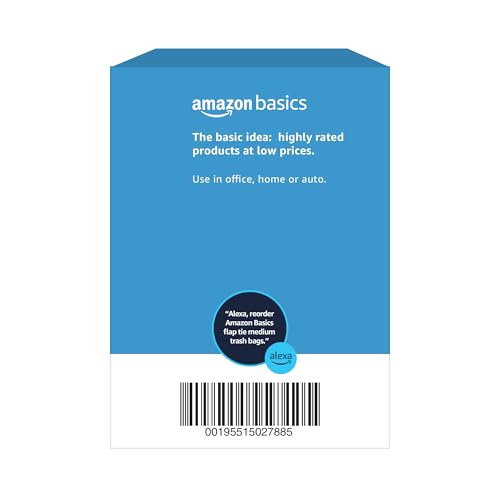 Amazon Basics 8 Gallon Flap Tie Trash Bags, Fresh Scent, 80 Count (Pack of 6) - size: 80 Count (Pack of 6)