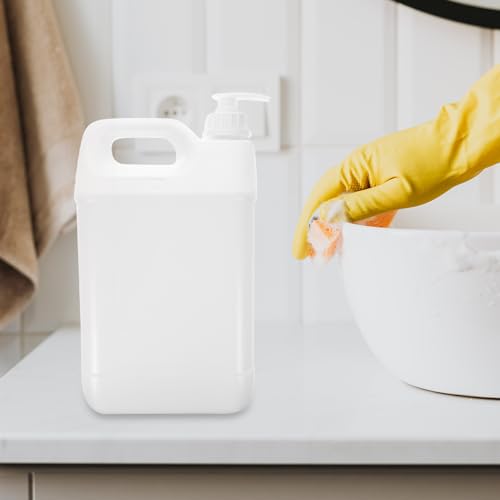 Soap Dispenser Plastic Chemicals Jug Gallon Jug Holder Plastic Bottle for Soap Detergent Garage Liquid Storage Container 5L Dispenser Laundry