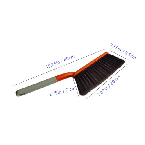 Soft Bristle Bed Sheets Sweeping Cleaning Brush with Long Hand, 15" Plastic Hand Broom Counter Duster for Crumb Debris Desk Quilt Sofa Furniture Car Clothes Hair Remover (3 Pack)