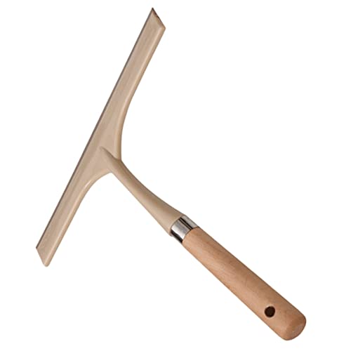 2pcs Window Home Cleaning Floor Bathroom Squeegees Stainless Mirrors, Multi- Cleaner Wooden Handheld Tool Tiles Functional Inches Handle Wiper Tools Glass, Steel