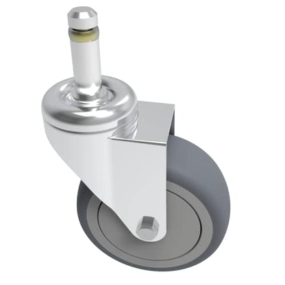 RILIDRI 3-Inch Swivel Stem Caster, 7/16-Inch Stem Diameter Rubber Wheel, Heavy Duty TPR Replacement Wheels for Rubbermaid Mop Bucket Cart Grill Casters - 4 Pack - style: 3 Inch-175LB (No Brakes)