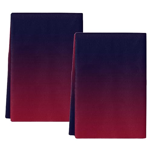 Chic D Black Red Ombre Texture Kitchen Towel Set of 2, Absorbent Microfiber Hand Towels for Kitchen Bathroom Bar Decorative Gradient Color Ultra Soft Resuable Cleaning Cloths Washable Fast Drying - size: 2PCS-18" x 28"