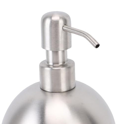 Generic 500ml Stainless Steel Refillable Lotion Bottle with Easy Press Design for Bathroom Toiletries Home Office Restaurant