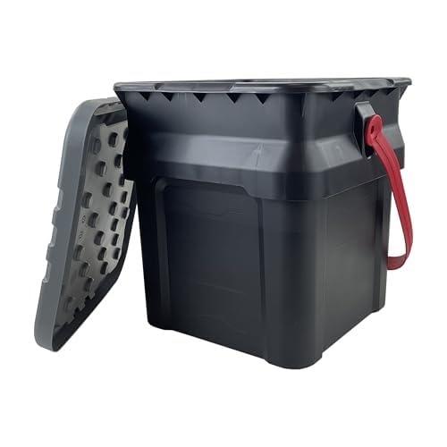 5 Gallon Heavy Duty Plastic Material Bucket Tote, Black, Adult