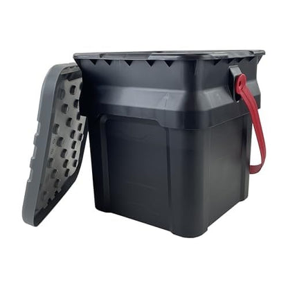 5 Gallon Heavy Duty Plastic Material Bucket Tote, Black, Adult