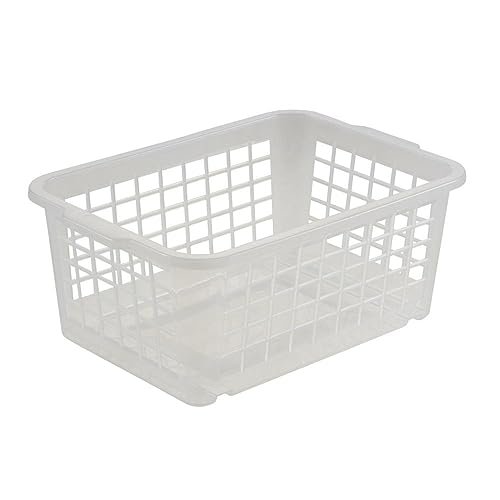 keeeper Storage Basket, Sturdy Plastic (PP), 2.8 l, 25 x 17 x 10 cm, Fred, Transparent-Natural