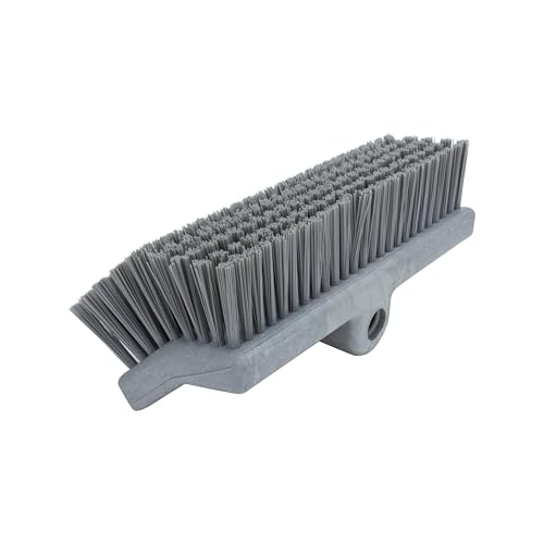 SPARTA 40423EC23 Plastic Floor Scrub Brush, Wall Brush, Equipment Brush With Nonabsorbent Bristles For Industrial Kitchens, Hospitals, Commercial Cleaning, 10 Inches, Gray - color: Gray