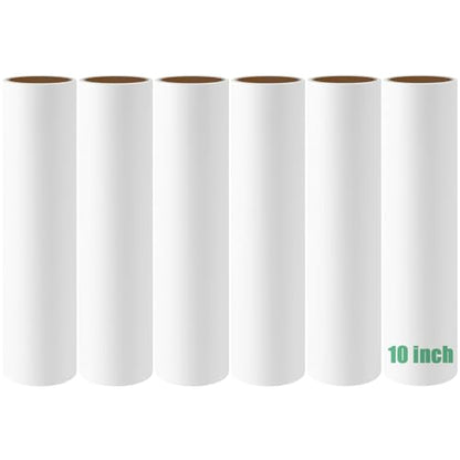 Large Lint Roller Refills 10 inch Wide Ultra Sticky Mega Roller Refills for Evercare Layers Smart Design Leo Cleaning Floor Roller for Removing Pet Hair, 6 Pack Total 360 Sheets - size: 10 inch Mega