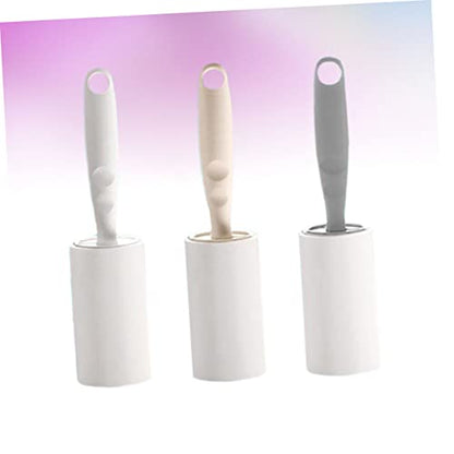 BESPORTBLE 2pcs Portable Roller Sticky Paper Set for Hair Removal Tearable Lint Roller with Sticky Replacement Paper for Clothes Pants and Furniture White
