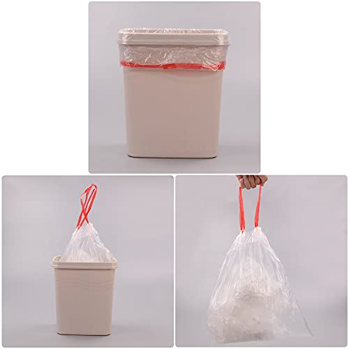 Morcte Clear 8 Gallon Drawstring Trash Bags, 108 Counts - size: 100 Count (Pack of 1)