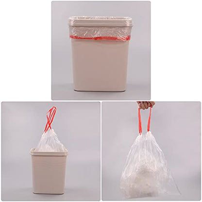 Morcte Clear 8 Gallon Drawstring Trash Bags, 108 Counts - size: 100 Count (Pack of 1)