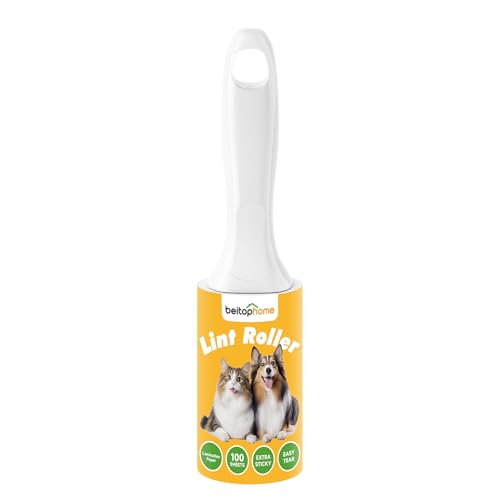 Extra Sticky Lint Roller for Pet Hairs 100 Sheets Lint Rollers with Reinforced 1 Handles and Tough Paper - size: 100Sheets