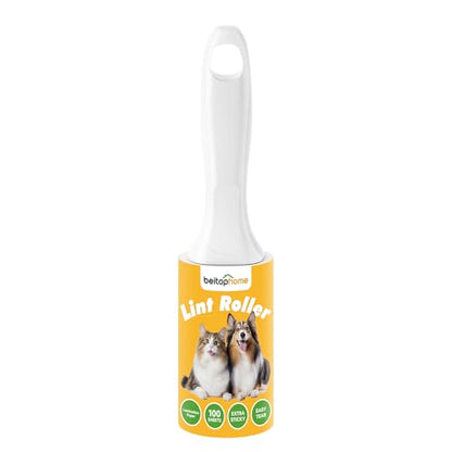 Extra Sticky Lint Roller for Pet Hairs 100 Sheets Lint Rollers with Reinforced 1 Handles and Tough Paper - size: 100Sheets