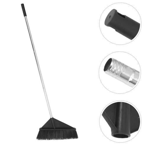 ABOOFAN Heavy Duty Outdoor Push Broom with Long Handle, Stiff Bristle Scrub Broom for Patio, Garage, Garden Sweeping, Sturdy Concrete Sweeper for Home and Commercial Use