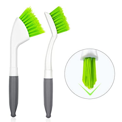 2 Pack Grout Cleaning Brush, Groove Gap Scrub Brush Set, All Purpose Indoor Outdoor Crevice Washing Tools for Window Track, Shower Door, Kitchen, Sink, Baseboard, Corner