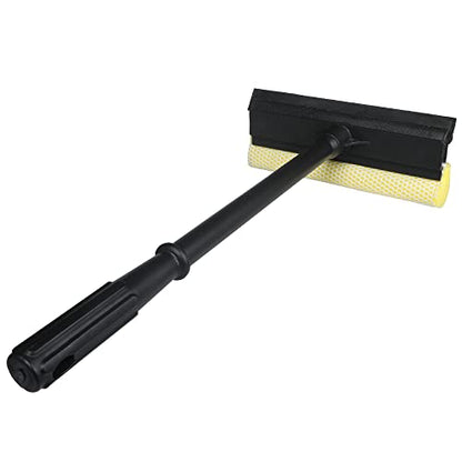 Window Squeegee Cleaning Tool 2 in 1 Window Cleaning Car Squeegee Windshield Cleaning Sponge and Rubber Squeegee,Yellow - color: Yellow