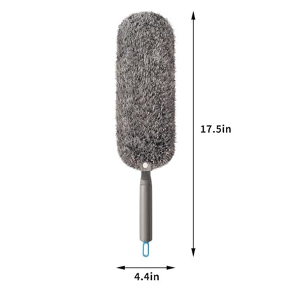 Microfiber Duster with Washable and Reusable Duster Head, Microfiber Dusters for Household Cleaning, Gray